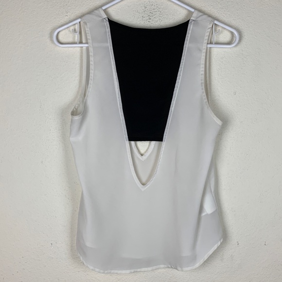 BCBGeneration- Black & White Dressy Tank size xs - Picture 5 of 7